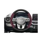 Capa De Volante Em Couro Perfurado Com Textura De Fibra De Carbono Para KIA Sportage Rio Ceed Stonic