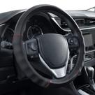 Capa de volante Motor Trend Faux Leather 15 cm preta