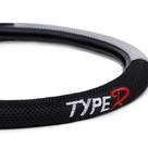 Capa de volante universal bordada TYPER CINZA