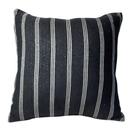 Capa Decorativa p/ Almofada Jacquard 43x43 Listras Preta
