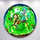 Capa Decorativa p/ Painel Sublimado Desenho Animado Rick Estampa Redondo Mini ou Grande
