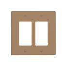 Capa decorativa para tomada Oilbiexn 2 módulos, taupe quente Capa decorativa para tomada Oilbiexn 2 módulos, taupe quente