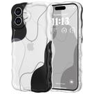 Capa DEFBSC para iPhone 16 Plus, arte ondulada transparente, durável