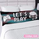 Capa deTravesseiro De Corpo Fronha Xuxão Com Ziper Personalizado 1.25x0.45cm Gamer Quarto Menino