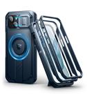 Capa Dexnor para iPhone 15 com capa de câmera deslizante azul marinho Capa Dexnor para iPhone 15 com capa de câmera deslizante azul marinho