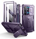 Capa Dexnor para Samsung Galaxy S24 Ultra com câmera deslizante roxa