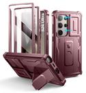 Capa Dexnor para Samsung Galaxy S24 Ultra - Vermelho Marrom
