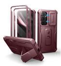 Capa Dexnor para Samsung Galaxy S25 Plus com Capa de Câmera Vermelha