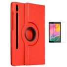 Capa e Película para Galaxy Tab S7 FE T735 10,4" Vermelho