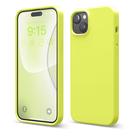 Capa elago de silicone líquido para iPhone 15 Plus amarela neon