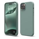 Capa elago de silicone líquido para iPhone 15 Plus verde meia-noite