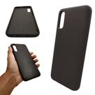 Capa em silicone compatível com samsung galaxy a70 (tela: 6.7") (4g) cor:preta