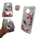 Capa em tpu com desenho compatível com motorola moto g5 (tela: 5.0") (4g) cor:quartzo / prata com spring