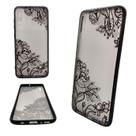 Capa em tpu com estampa compatível com samsung galaxy a70 (tela: 6.7") (4g) cor:transparente com flores