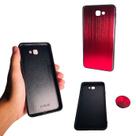 Capa em tpu com suporte compatível com samsung galaxy j7 prime (tela: 5.5") (4g) cor:vinho / borda preta