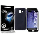 Capa Emborrachada compatível Galaxy J4 J400 5.5 + Película Vidro 3D - Cell in Power25