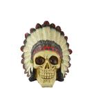 Capa facial completa de resina de máscara de esqueleto indiano de Halloween