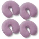 Capa facial de microfibra Saloniture, pacote com 4 unidades de lavanda