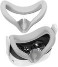 Capa facial de silicone VR para Quest 3S cinza branco