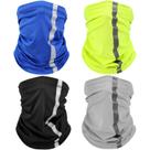 Capa facial Neck Gaiter, máscara, lenço refletivo SATINIOR, 4 unidades