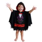 Capa Fantasia Halloween Menino Vampiro Tam 2 ao 14