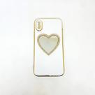 Capa Fashion Para I Phone X/xs Com Coração Espelhado