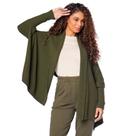 Capa Feminina Biamar Tricot Fio Pluma Verde Escuro