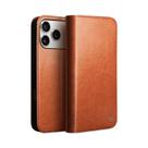 Capa Flip De Couro Genuíno Artesanal Para iPhone 17 pro Max Air Com Compartimentos Para Cartões -