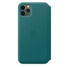 Capa Folio em couro Apple iPhone 11 Pro Max - Peacock