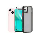 Capa Fosca transparente compatível com iPhone 13 + Película