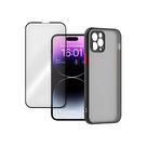 Capa Fosca transparente compatível com iPhone 14 + Película