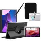 Capa Giratória 360 P/ Tablet Lenovo P12 12,7' + Pelicula + Caneta + Pasta Organizadora Kit Completo
