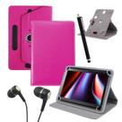 Capa Giratória Rosa Anti Queda p/ Tablet M8 Multi + Caneta Touch + Fone Capa Giratória Rosa Anti Queda p/ Tablet M8 Multi + Caneta Touch + Fone