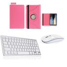 Capa Giratória + Teclado Bluetooth + Mouse Bluetooth P/ Tablet Galaxy Tab A8 T290 T295