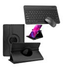 Capa Giratoria + Teclado Mouse P/tablet Redmi Pad 2 Preto