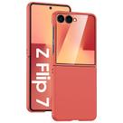 Capa GooseBox para Samsung Galaxy Z Flip 7, fina, vermelha coral