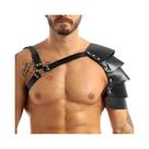 Capa Gótica De Couro PU Preto Com Penas Para Homens, Fantasia De Halloween Medieval De Pirata