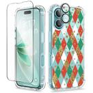 Capa GVIEWIN para iPhone 16 Plus de 6,7" Christmas Diamond Clear