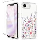 Capa GVIEWIN para iPhone 16e 6,1" com Protetor de Tela Floral
