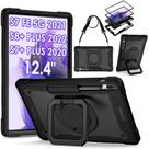 Capa híbrida rotativa DETUOSI 360 para Samsung Galaxy Tab S7 FE 5G/S8+Plus/S7+Plus 12.4