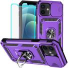 Capa HNHYGETE para iPhone 12 com protetor de tela, roxa suspensa de 6 m Capa HNHYGETE para iPhone 12 com protetor de tela, roxa suspensa de 6 m