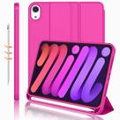 Capa iMieet para iPad Mini 7/6 de 8,3 polegadas 2021 com porta-lápis rosa