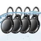 Capa impermeável para Apple AirTag, pacote com 4, com chaveiro preto