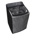 Capa Impermeavel Protetora Maquina Lavar Roupa Electrolux LEH LEV 17kg Ziper Transparente Preta