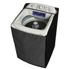 Capa Impermeavel Resistente Reforçada Protetora Maquina De Lavar Electrolux 11 12 13 15 16 17 Kg Ziper Preta