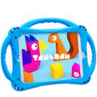Capa infantil para iPad Mini TopesCT de silicone com alça e alça azul