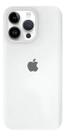 Capa iPhone 13 Silicone Aveludada Branco Lisa