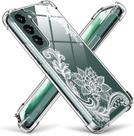Capa KIOMY para Samsung Galaxy S22+, à prova de choque, de renda transparente