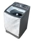 Capa Lavadora Brastemp 12kg BWK Zíper Transparente Cinza
