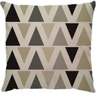 Capa linho cru triangulos preto cinza e branco